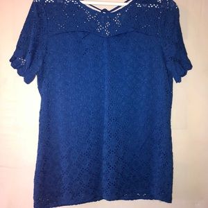 Blue lace shirt